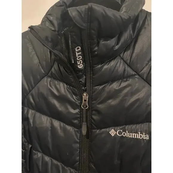 Women's Columbia Turbo Down Omni-Heat Dark Navy Jacket Coat Sz. Medium - Picture 3 of 10